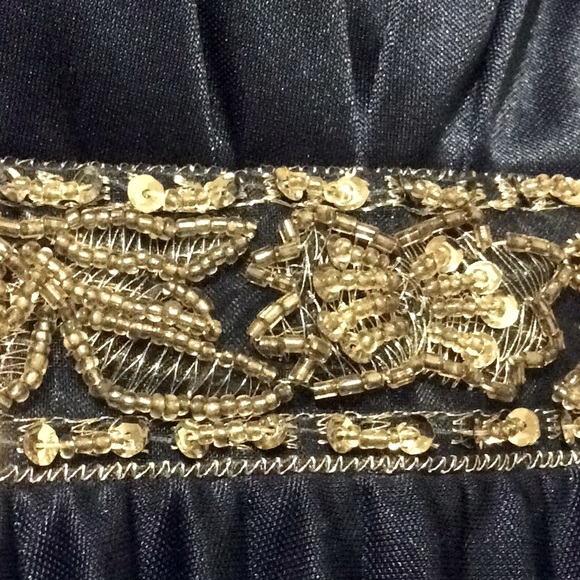 Strapless Beautiful Blue with Beading Dress - Sz S - Picture 5 of 6